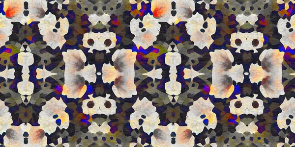 Retro Kaleidoskop Květinové Bezešvé Hranice Ročník Geo Gender Neutrální Módní — Stock fotografie