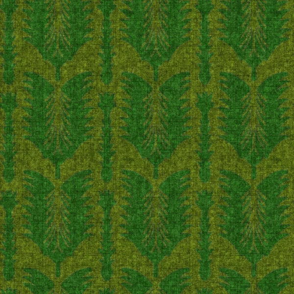 Green Retro 1960S Linen Seamless Pattern Forest Style Vintage Decorative —  Fotos de Stock