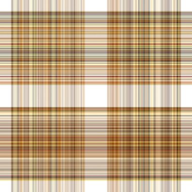 Woodland white tartan seamless pattern textile. Tonal autumnal forest plaid with organic texture. Background of orange stripe for rough wallpaper