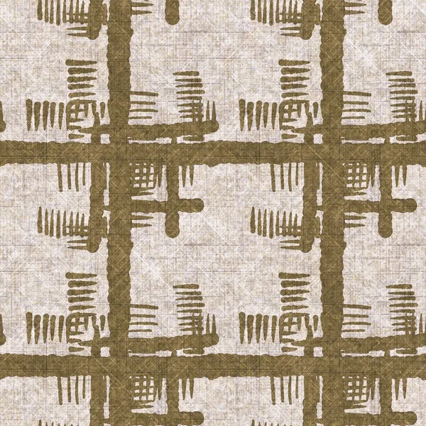 Sepia Marrom Efeito Tela Geométrica Textura Sem Costura Material Padrão — Fotografia de Stock