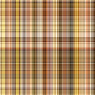 Woodland brown tartan seamless pattern textile. Tonal autumnal forest plaid with organic texture. Background of orange stripe for rough wallpaper