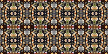 Yaban çiçeği kırsal damaske pürüzsüz sınır. Klasik dekoratif kenarlar için geometrik antika çiçek. Cottagecore moda tekrarlanan kurdele