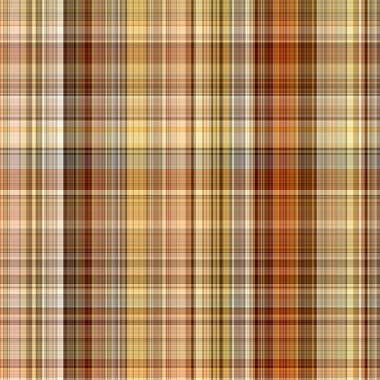 Woodland brown tartan seamless pattern textile. Tonal autumnal forest plaid with organic texture. Background of orange stripe for rough wallpaper