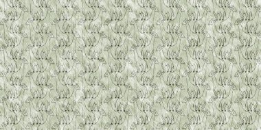 Cute safari wild giraffe animal border for babies room decor. Seamless furry green textured gender neutral print design