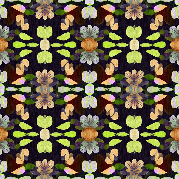Wildflower Padrão Sem Costura Damasco Rústico Floral Antigo Geométrico Para — Fotografia de Stock