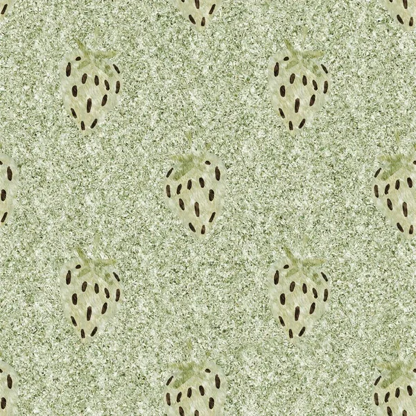 Green Marl Jahodové Vinobraní Bezešvé Vzor Cottagecore Prádlo Retro Letní — Stock fotografie