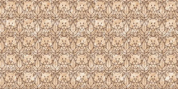 새끼들을 귀여운 사파리 호랑이 구역입니다 털없는 고양이털 텍스처 프린트 디자인 — 스톡 사진