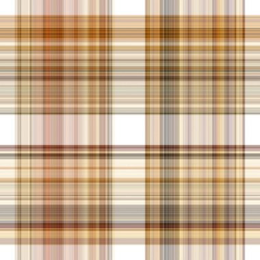 Woodland white tartan seamless pattern textile. Tonal autumnal forest plaid with organic texture. Background of orange stripe for rough wallpaper