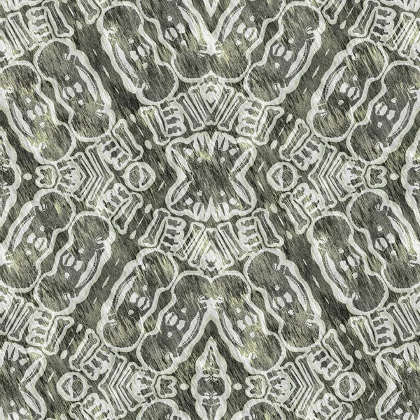 Mosaic Geometric Green Seamless Texture Pattern Trendy Kaleidoscope Woven Design — ストック写真