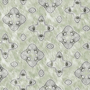 Mozaik geometrik yeşil, pürüzsüz doku deseni. Yazılı kumaş için modaya uygun kaleydoskop tasarımı. Sert soyut tekstil tasarımı