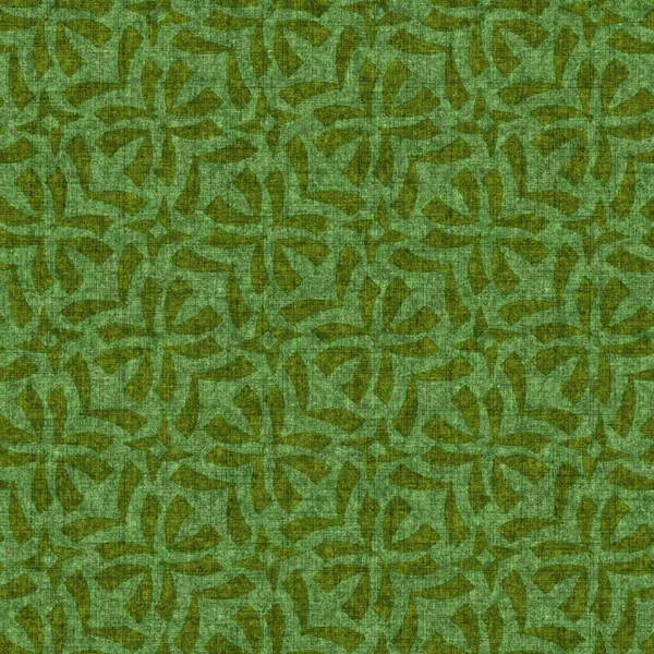 Зелений Ретро 1960 Лляний Безшовний Візерунок Лісовий Стиль Вінтажний Декоративного — стокове фото