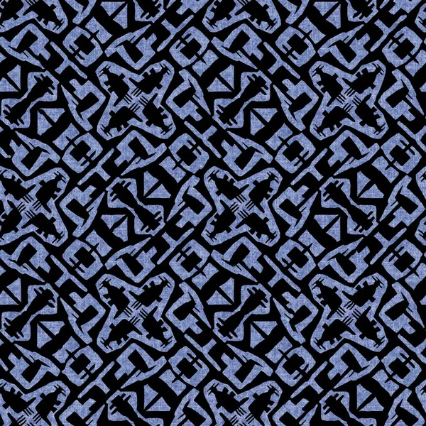 Farmerstílus Geometrikus Vászon Hatás Zökkenőmentes Textúra Anyag Férfi Farmer Kék — Stock Fotó