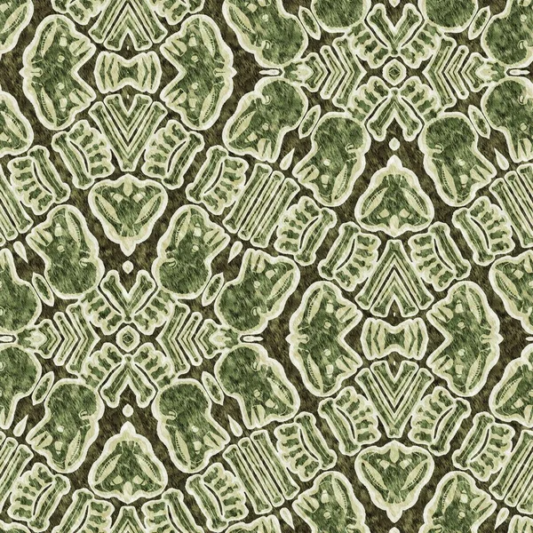 Mosaïque Géométrique Vert Sans Couture Motif Texture Conception Tissée Kaléidoscope — Photo