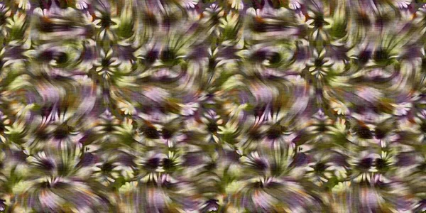 Gemarmerde Bloemen Decoratieve Rand Naadloze Botanische Voor Organisch Lint Retromoderand — Stockfoto