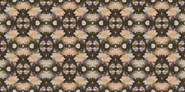 Yaban çiçeği kırsal damaske pürüzsüz sınır. Klasik dekoratif kenarlar için geometrik antika çiçek. Cottagecore moda tekrarlanan kurdele