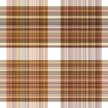 Woodland white tartan seamless pattern textile. Tonal autumnal forest plaid with organic texture. Background of orange stripe for rough wallpaper