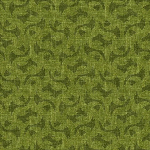 Green Retro 1960S Linen Seamless Pattern Forest Style Vintage Decorative — Photo