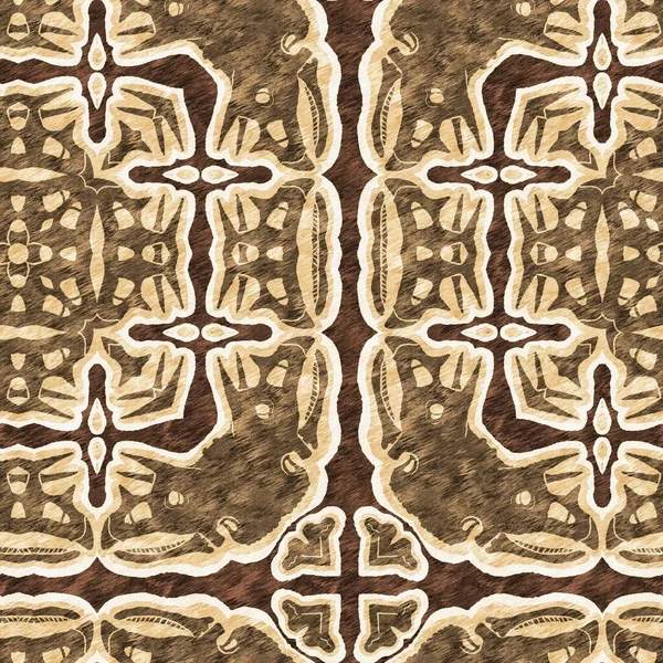 Mosaic Geometric Dark Brown Seamless Texture Pattern Trendy Kaleidoscope Woven — Stockfoto