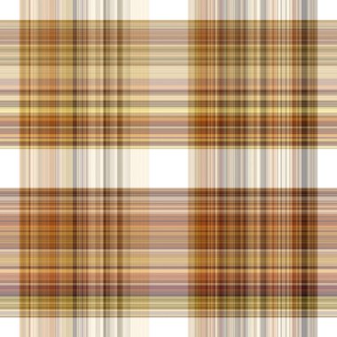 Woodland white tartan seamless pattern textile. Tonal autumnal forest plaid with organic texture. Background of orange stripe for rough wallpaper