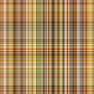 Woodland brown tartan seamless pattern textile. Tonal autumnal forest plaid with organic texture. Background of orange stripe for rough wallpaper