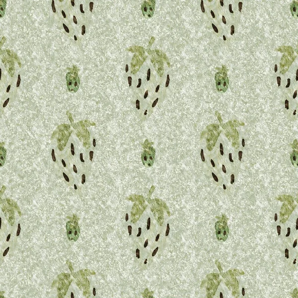 Зеленый Мрамор Клубника Винтажный Бесшовный Рисунок Cottagecore Белье Ретро Летом — стоковое фото