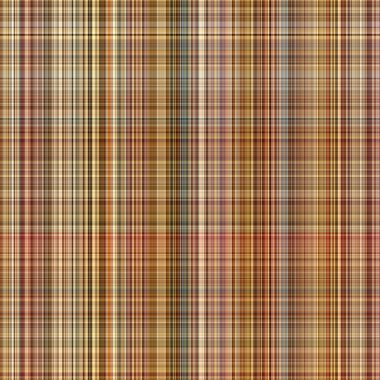 Woodland brown tartan seamless pattern textile. Tonal autumnal forest plaid with organic texture. Background of orange stripe for rough wallpaper