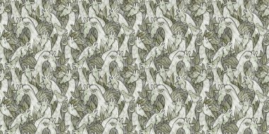 Bebek odası dekorasyonu için şirin bir safari vahşi zürafa sınırı. Kusursuz kürksüz yeşil desenli cinsiyet nötr iz tasarımı