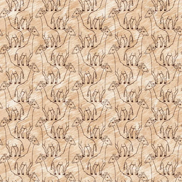 Leuke Safari Wilde Giraffe Dier Patroon Voor Baby Kamer Decor — Stockfoto