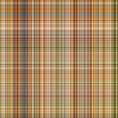 Woodland brown tartan seamless pattern textile. Tonal autumnal forest plaid with organic texture. Background of orange stripe for rough wallpaper