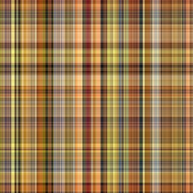 Woodland brown tartan seamless pattern textile. Tonal autumnal forest plaid with organic texture. Background of orange stripe for rough wallpaper