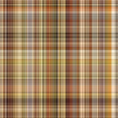 Woodland brown tartan seamless pattern textile. Tonal autumnal forest plaid with organic texture. Background of orange stripe for rough wallpaper