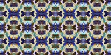 Yaban çiçeği kırsal damaske pürüzsüz sınır. Klasik dekoratif kenarlar için geometrik antika çiçek. Cottagecore moda tekrarlanan kurdele