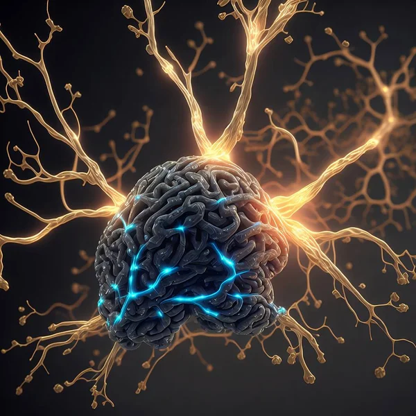 Neurones Synapse Art Haute Qualité Images De Stock Libres De Droits