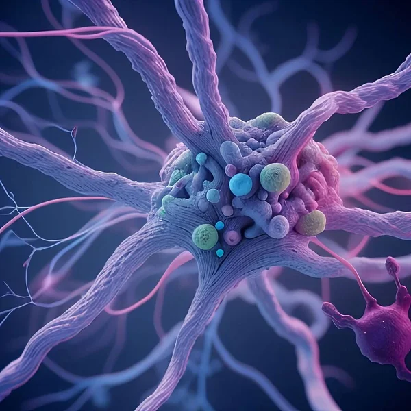 Neuronas Sinapsis Arte Alta Calidad Fotos de stock libres de derechos