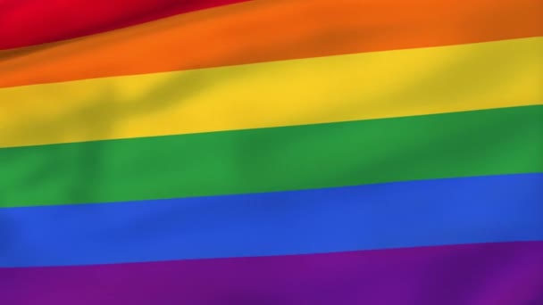 Hbtq Gay Lesbisk Stolthet Flagga Oändlig Loop Upplösning — Stockvideo