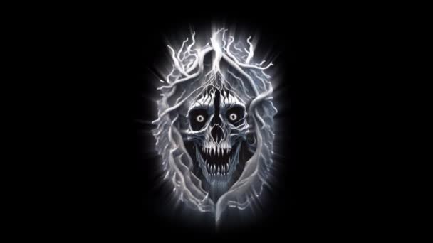 Esqueleto Halloween Loop Fantasma Zumbi 3840 2160 Alta Resolução — Vídeo de Stock