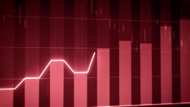 Kırmızı arkaplan 4K çözünürlüğündeki grafik grafiği. Metin ve sayı yok.