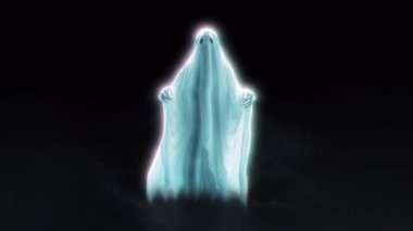 Hayaletli Cadılar Bayramı alfa kanallı hayalet animasyon döngüsü