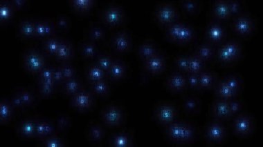 Mavi veri süreci soyut arkaplan döngüsü 4k çözünürlüğü