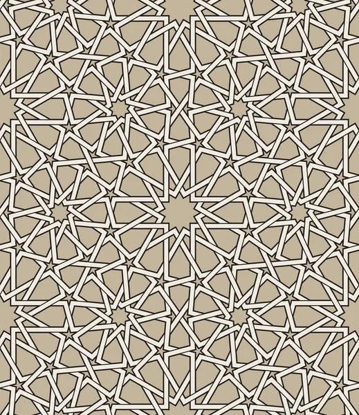 Patrón Geométrico Islámico Tradicional Sin Costuras Motivo Estrellas Estilo Girih — Archivo Imágenes Vectoriales