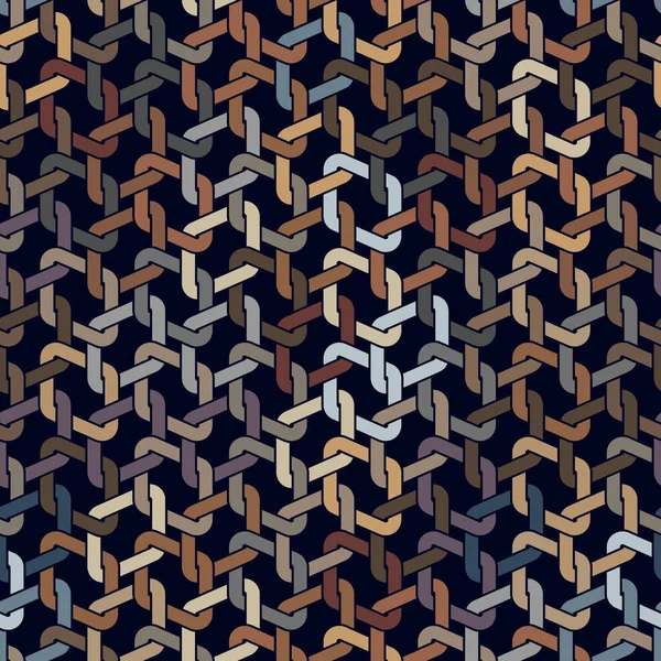 Naadloos Geometrisch Abstract Patroon Met Kleurrijke Geketende Vierkantjes Een Zwarte — Stockvector