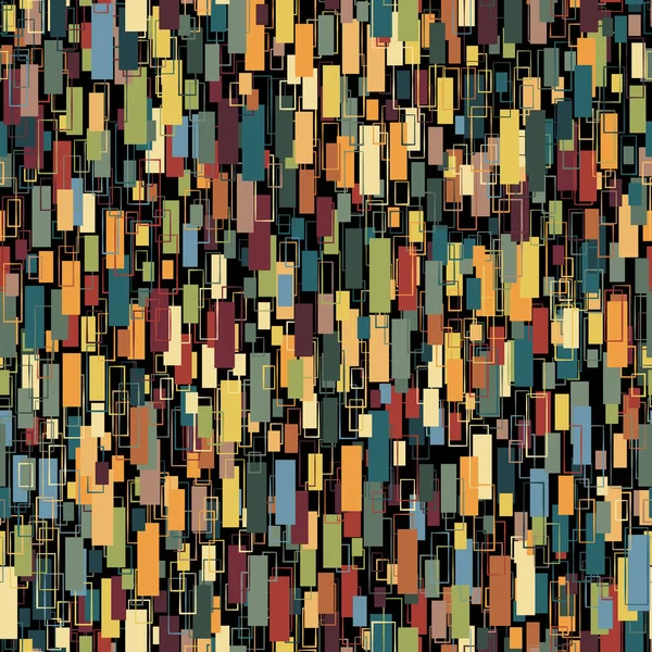 Composition Géométrique Rectangles Multicolores Chevauchant Sur Fond Noir Style Art — Image vectorielle