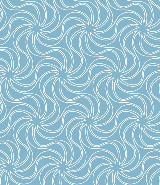 Wellenförmige Weiße Linien Auf Hellblauem Hintergrund Stilvolle Abstrakte Geometrische Komposition — Stockvektor