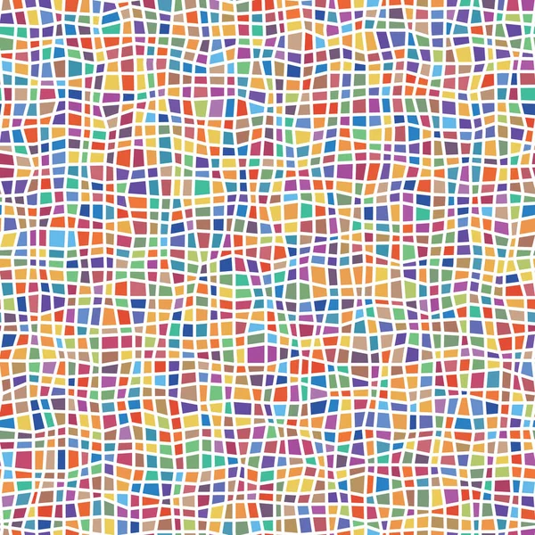 Бесшовный Абстрактный Разноцветный Рисунок Небольшие Неправильные Квадраты Прямоугольники Расположены Вертикальными — стоковый вектор