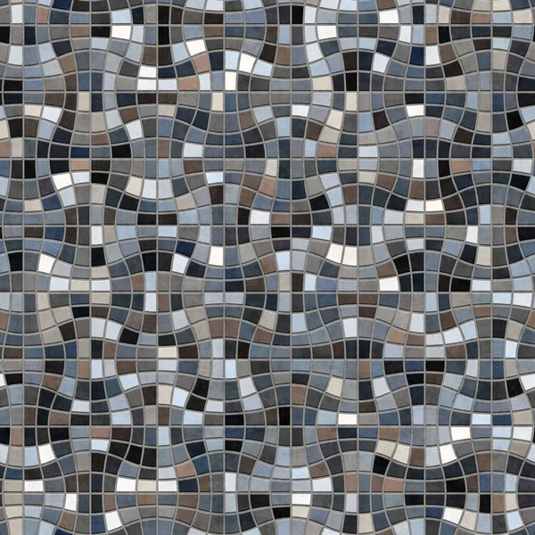 Seamless Abstract Geometric Pattern Checkered Porphyry Pavement Multicolored Square Tiles — Stock Photo, Image