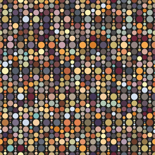 Бесшовный Геометрический Узор Вертикальными Пунктирными Линиями Разноцветные Маленькие Кружки Черном — стоковый вектор