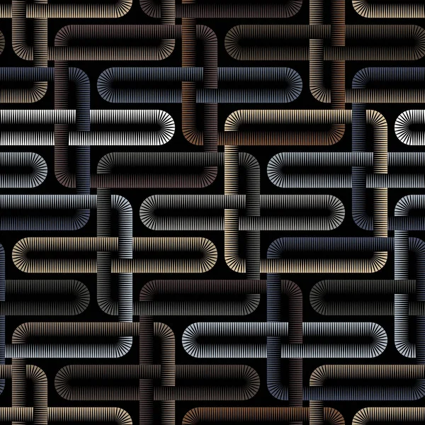Motif Géométrique Abstrait Avec Des Carrés Multicolores Entrecroisés Des Rectangles — Image vectorielle