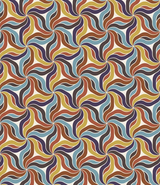 Naadloos Patroon Met Wervelende Veelkleurige Lijnen Gestreepte Textuur Met Golvende — Stockvector