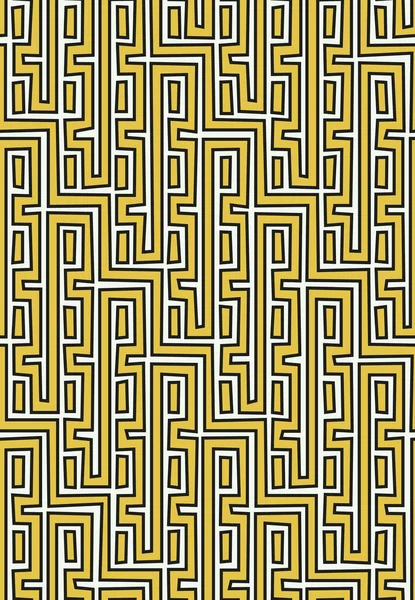 Naadloos Geometrisch Patroon Met Onregelmatige Inspringende Lijnen Een Labyrint Stijl — Stockvector