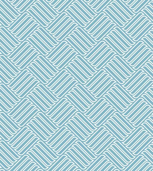 Nahtloses Geometrisches Muster Mit Blau Gestreiften Quadraten Die Diagonalen Linien — Stockvektor